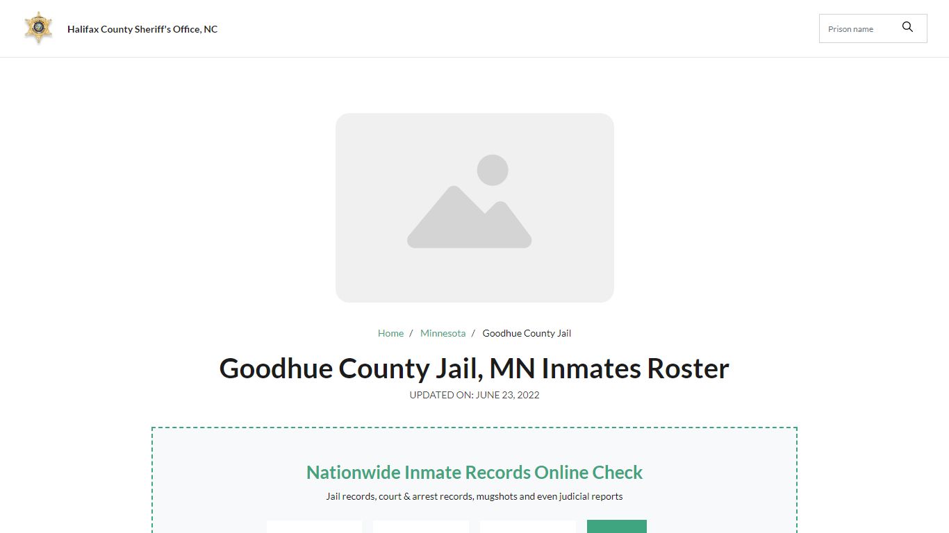 Goodhue County Jail, MN Jail Roster, Name Search